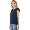 INSPIRE CHIC Women's Work Business Casual Plain Cap Sleeve Blouse - 2 of 4