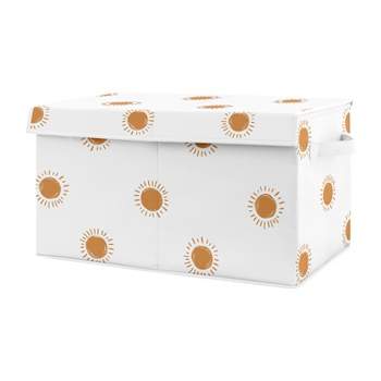 Sweet Jojo Designs Boy or Girl Gender Neutral Unisex Fabric Storage Toy Bin Boho Sun Orange and White