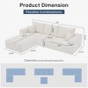 113'' Corduroy U-Shaped Modular Boneless Modern Lounge Sectional Sofa with Chaise, Movable Ottoman, Compression Upholstered and No Assembly - 3 of 4