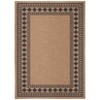 Area Rugs Modern Bordered Rug Easy Jute Rug Non-Slip Low Pile Indoor Outdoor Rugs for Living Room Patio Backyard - 3 of 4