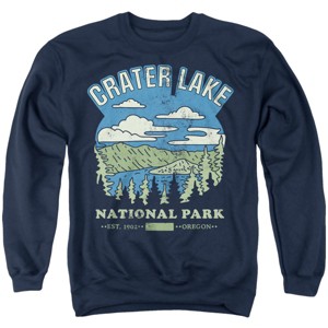 Men's Crater Lake National Park Wizard Island Views Crewneck Sweatshirt - 1 of 4