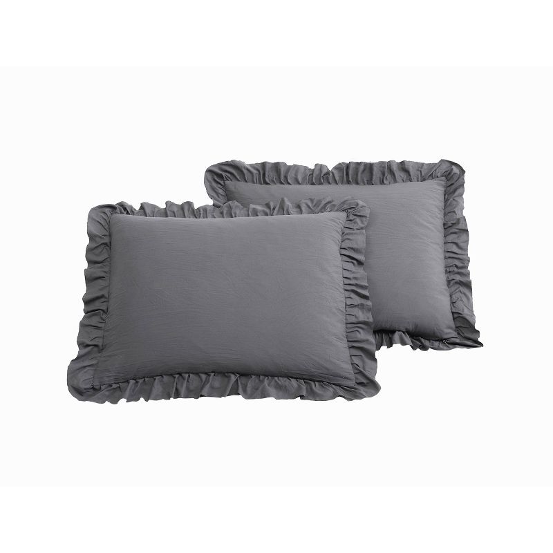 Davina Enzyme Washed Ruffle 6pc Comforter Set - Geneva Home Fashion, 4 of 5