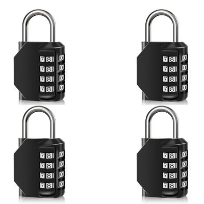 Maison Products Combination Lock 4 Digit Padlock with Combination Code - Combination Lock for Door, Tool Boxes, School Lockers, Gym
