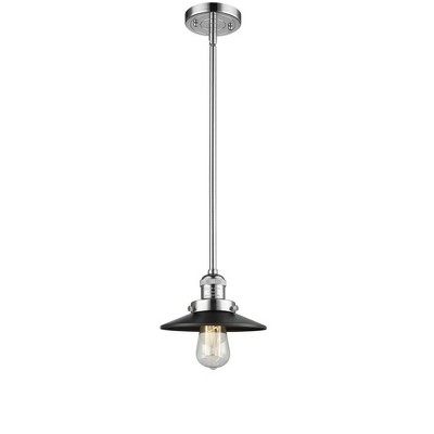 Railroad - 1 Light Stem Hung Mini Pendant In Traditional Style-8 Inches Tall and 8 Inches Wide