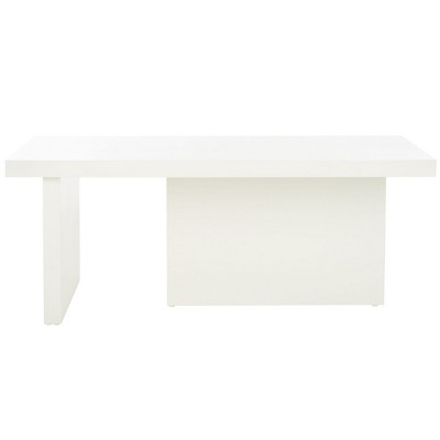 Assana White Rectangular Pinewood Coffee Table