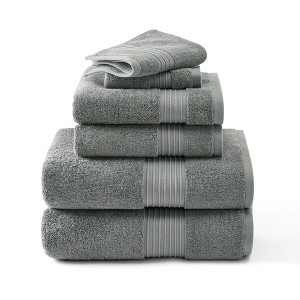 TOWN & COUNTRY EVERYDAY 6-Piece Assorted Solid Dobby Border Set - 1 of 4