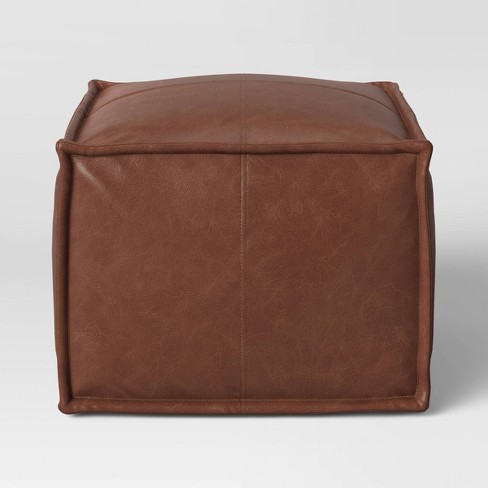 Ottoman deals pouf leather