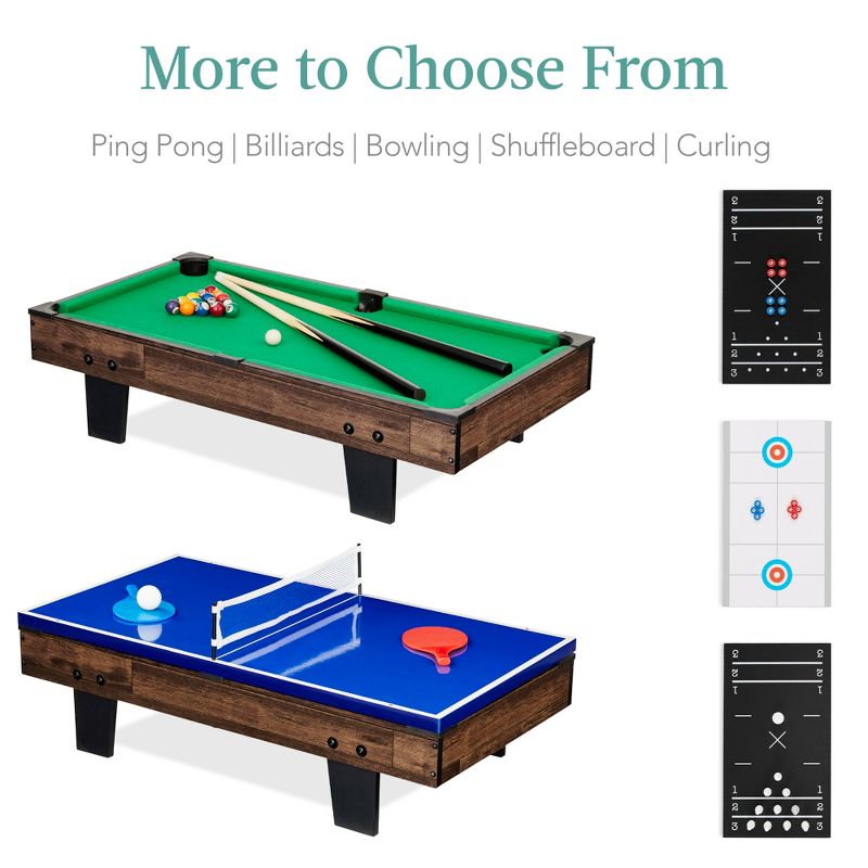 Best Choice Products 11-in-1 Kids Combo Game Set w/ Ping Pong, Foosball, Air Hockey, 5 Accessory Bags, 4 of 9