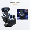 Resenkos Recliner,Lounge Chair,Gaming Chair, Racing Style Computer Recliner With Lumbar Support, Footrest And Cup Holder,Black Black, Blue, White - 3 of 4
