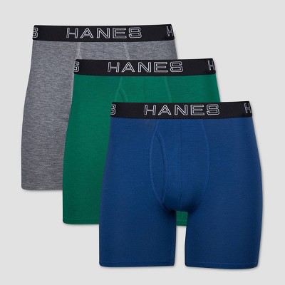 Hanes Premium Men's 3 Pack Boxer Briefs with Total Support Pouch