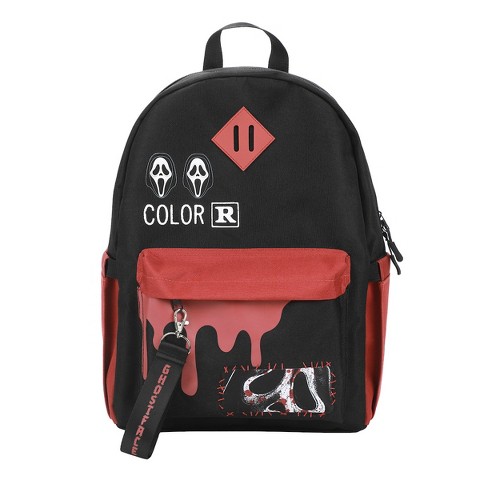 Scream Ghostface Masks & Blood Drip Adult 16.5" Black Backpack
