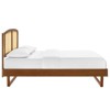 Modway Sierra Cane and Wood Full Platform Bed With Angular Legs - 3 of 4
