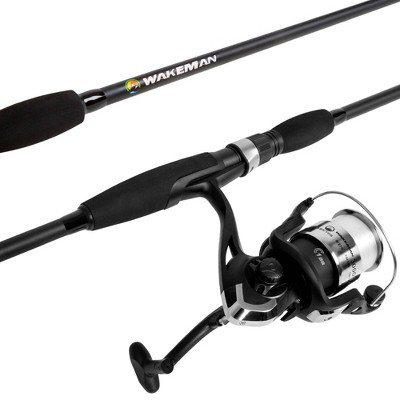 Wakeman Fishing Rod and Reel Combo - Black