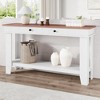 54Inch Entryway Long Console Table with Drawers, Wooden Rectangular Entryway Table w/Open Storage Shelf - 3 of 4