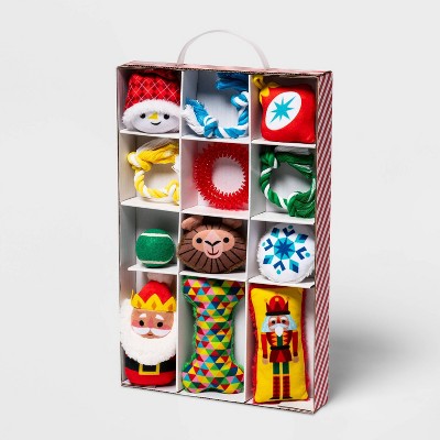 Holiday Advent Calendar Dog Toy Gift Set - 12pk - Wondershop™