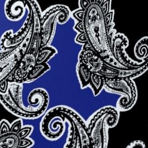 blue patched paisley