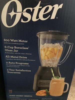 Oster® One Touch Blender with Auto Programs and 6-Cup Glass Jar