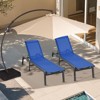 Hyleory Adjustable Aluminum Folding Chaise Lounge - Locking Legs for Secure Relaxation - 3 of 4