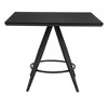 Dining Table Black – 29.9"H Square Painted MDF Top with Powder-Coated Steel Base, Modern Indoor Dining Table By Zuo Modern - 2 of 4