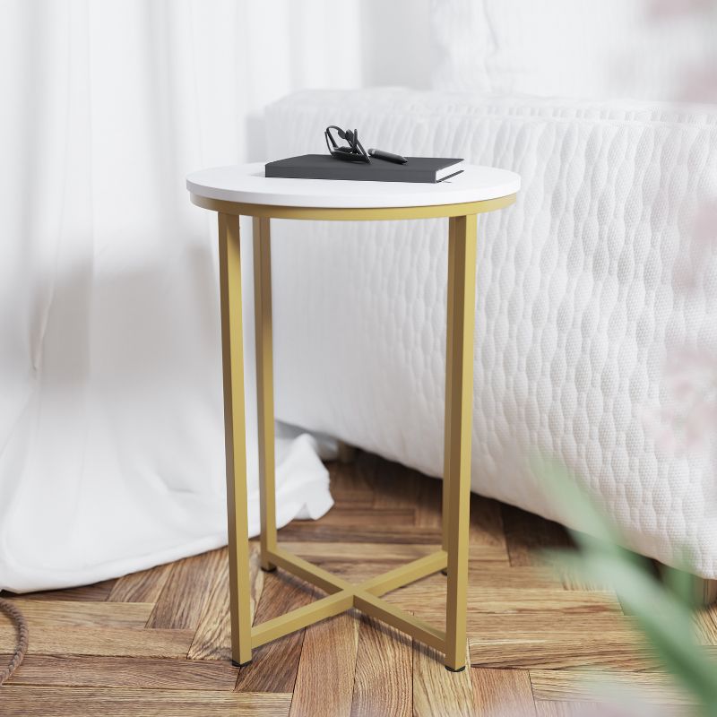 Flash Furniture Hampstead Collection End Table - Modern Laminate Accent Table with Crisscross Frame, 3 of 10