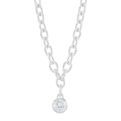 Silpada 'Elegant You' Sterling Silver Cubic Zirconia Necklace, 18" + 2"