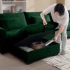 FONTOI Ottomans Footrest to Combine with 2 Seater Sofa, 3 Seater Sofa and 4 Seater Sofa, Green, 32.67"*18.11"*36.61" - 3 of 4