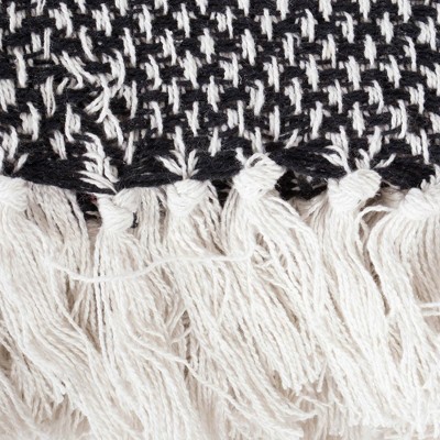 Cozy Classic Cotton Sherpa Throw Blanket 50"x60" - Black