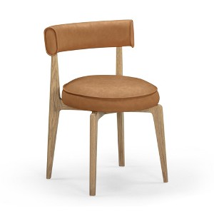 TOV Furniture Nikita Performance Vegan Leather Dining Chair with Oak Wood Frame - 1 of 4