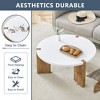 CAVINAS Modern Natural Pattern Coffee Table with Embedded Design,Unique Rustic Charm Center Table for Living Room,Apartment - 3 of 4