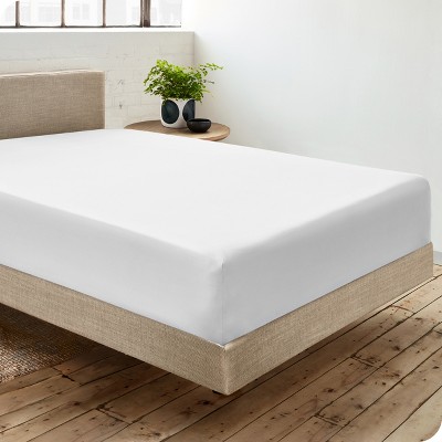 Organic Cotton Twin White Percale Fitted Sheet Set