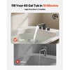 VEVOR Roman Tub Faucet, Bath Tubs Faucets Set with 2 Handles, Roman Tub Faucets Deck Mount for Pet Washing, Baby Care, Adult Bathing, Black - 3 of 4