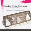 Pimpernel Wooden White Christmas Sandwich Tray (15" x 6.5") - Melamine Serving Platter with Rustic Wood Effect - Dishwasher Safe Serving Tray - 2 of 4