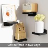 Sriracha Small Floating Shelves Wall Mounted, 4 Inch Wood Shelf for Decoration and Storage Set of 4, Mini Display Shelf for Bedroom - 2 of 3