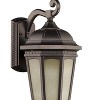 Chloe Lighting TELSLA Transitional 1-Light Outdoor Wall Sconce, 16.5" H, Rubbed Bronze Finish with Frosted Glass Shade - 3 of 4