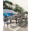 Patio Dining Chairs Set of 2, Aluminum Outdoor Dining Chair with Armrest & Wider Seat, All-Weather Stackable Patio Chairs for Garden - 3 of 4