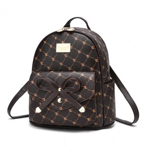 Narway Girls Bowknot Cute Leather Backpack Mini Backpack  display picture 1