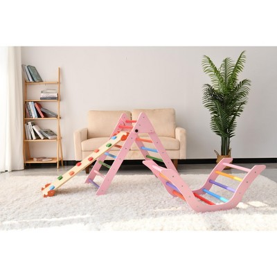 Foldable Climbing Toys for Toddlers 1-3 Inside, 2 Piece Baby Climbing Gym Indoor Playground