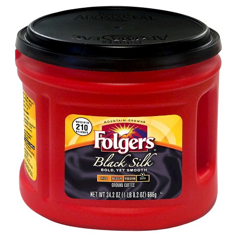 Folgers Black Silk Dark Roast Ground Coffee - 24.2oz : Target