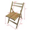 VYNXARIA Furniture Slatted Wood Folding Special Event Chair£¬natural wood, Set of 4 - 4 of 4