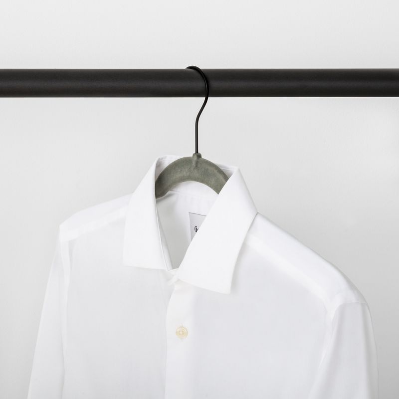10pk Flocked Hangers - Brightroom™, 5 of 8