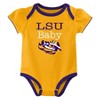 NCAA LSU Tigers Infant Girls' 3pk Bodysuit - 2 of 4
