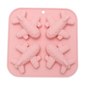 Unique Bargains Chocolate Mould 4-Cavity Airplane Candy Mould Hand Wash 5.55"x5.51"x0.83" 1 Pc - 1 of 4