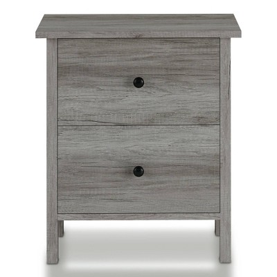 Shelman 2 Drawer Nightstand Vintage Gray - miBasics