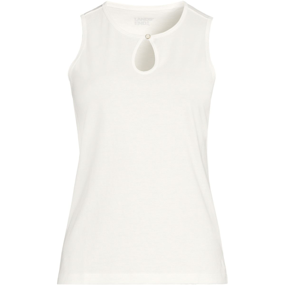 Lands' End Women's Supima Keyhole Tank - thumbnail 9