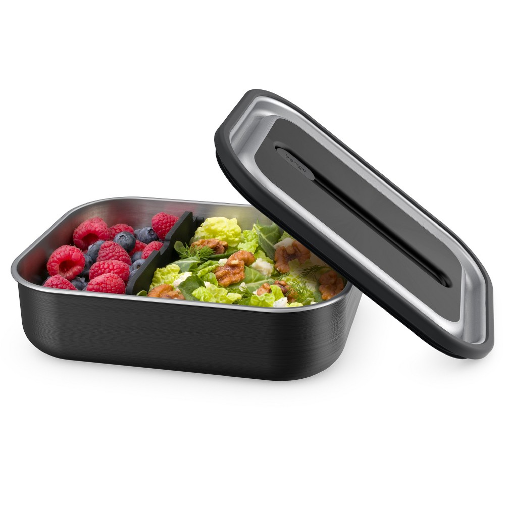 Bentgo Stainless Leak Proof Lunch Box with Removable Divider Carbon Black