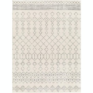 Livabliss Tevazu 6'7"x9' Rectangle Woven Indoor Area Rugs Ivory: Handwoven Geometric Polypropylene, Stain-Resistant - 1 of 4
