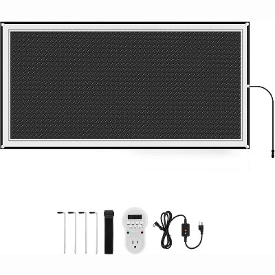 SILVEL Snow Melting Mats Outdoor, 30''×60'' Ice Snow Melting Mats for Winter Entrances, No-Slip Heated Outdoor Mats with Outlet Timer, 1PC