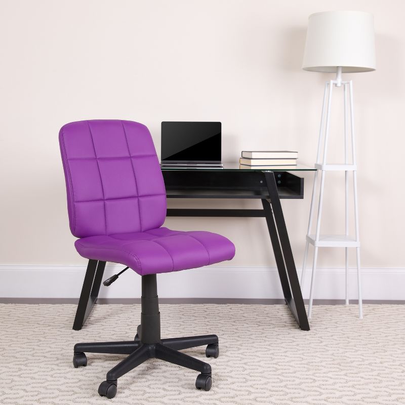 Emma and Oliver Mid-Back Quilted Vinyl Swivel Task Office Chair, 2 of 11