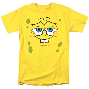 Spongebob Confident Face Adult T-Shirt Yellow - 1 of 4