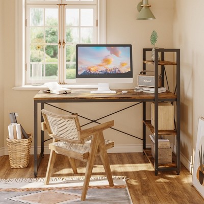 Bestier 47 Inch Simple Computer Desk with Shelves